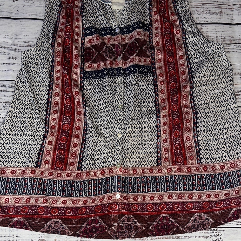 Lucky Brand Multicolor Sleeveless Blouse Sz. M - Picture 4 of 6